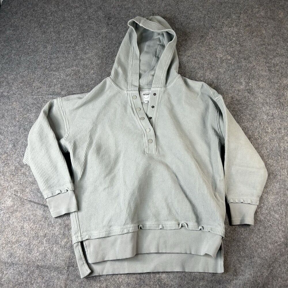 Aerie Light Green Hoodie Sweatshirt